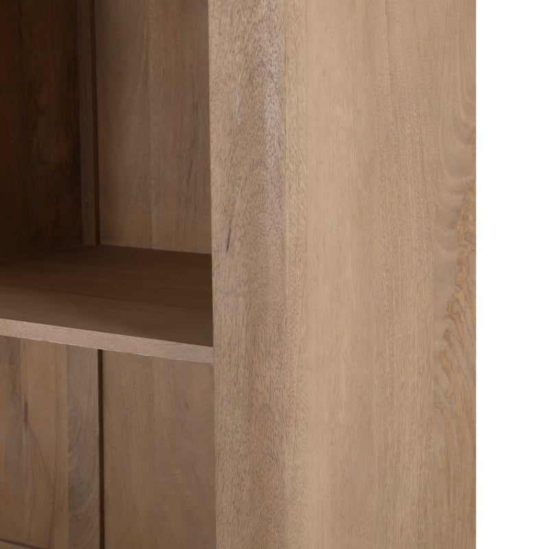 Vakkenkast Dallas Naturel | Mangohout | 4 deuren | 4 vakken | XL 160 cm