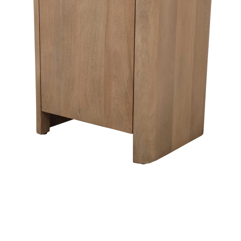 Boekenkast Dallas | Mangohout | 1 deur | 2 vakken | Naturel 55 cm