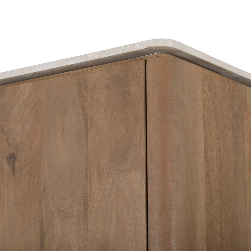 Kabinet kast Dallas Naturel | Mangohout | 2 deuren | Kabinetkast 55 cm