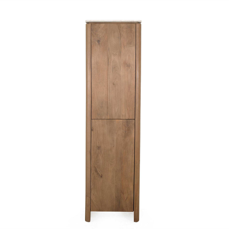 Kabinet kast Dallas Naturel | Mangohout | 2 deuren | Kabinetkast 55 cm