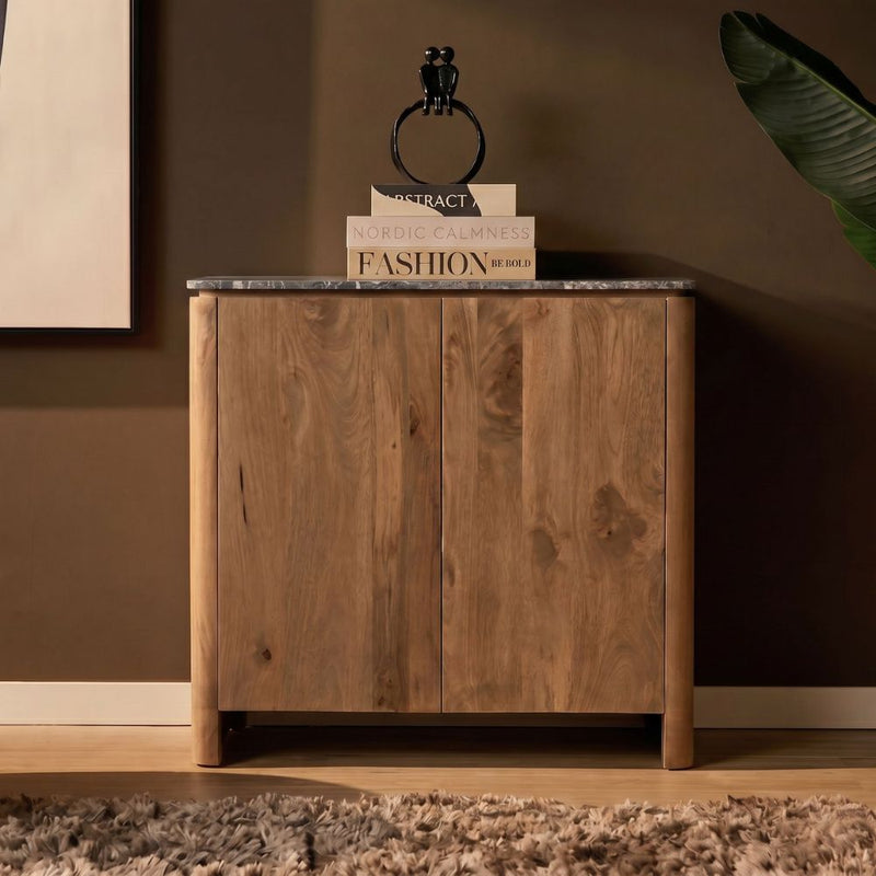 Dressoir Dallas | Mangohout | 2 deuren | Naturel 100 cm