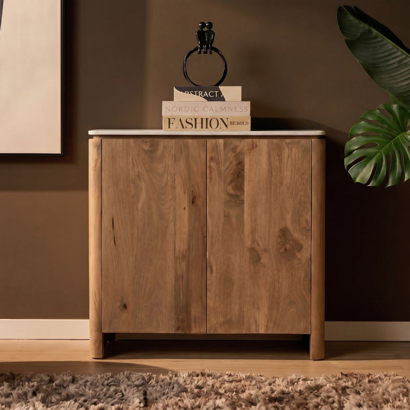 Dressoir Dallas | Mangohout | 2 deuren | Naturel 100 cm