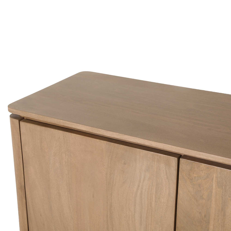 Dressoir Dallas | Mangohout | 3 deuren | Naturel 165 cm