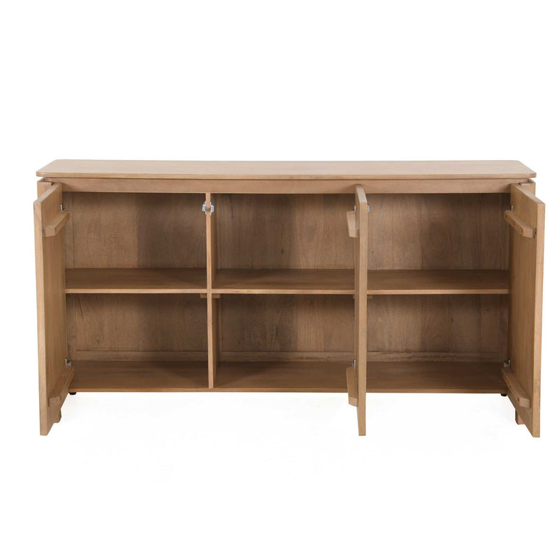 Dressoir Dallas | Mangohout | 3 deuren | Naturel 165 cm