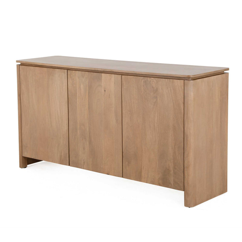 Dressoir Dallas | Mangohout | 3 deuren | Naturel 165 cm