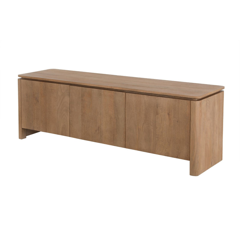 Tv meubel Dallas | Mangohout | 3 deuren | Naturel 165 cm