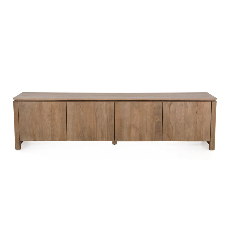 Tv meubel Dallas | Mangohout | 4 deuren | Naturel 210 cm