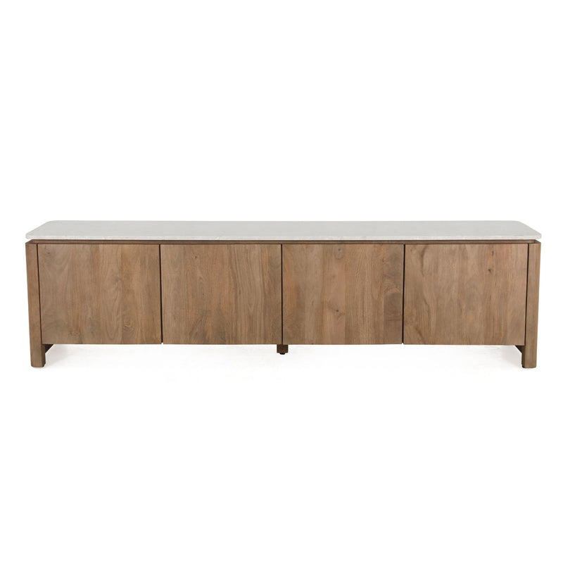 Tv meubel Dallas | Mangohout | 4 deuren | Naturel 210 cm