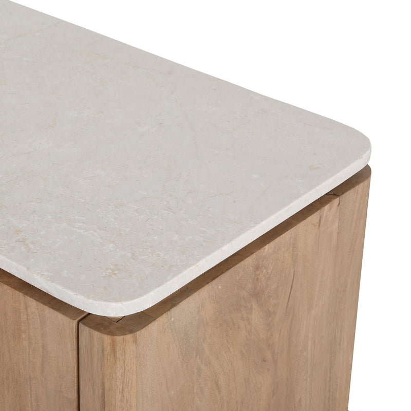 Tv meubel Dallas | Mangohout | 4 deuren | Naturel 210 cm