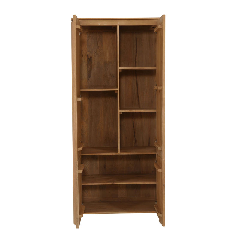 Kabinet kast | Mangohout | 2 deuren | 2 lades | Kabinetkast Dallas Naturel 90 cm