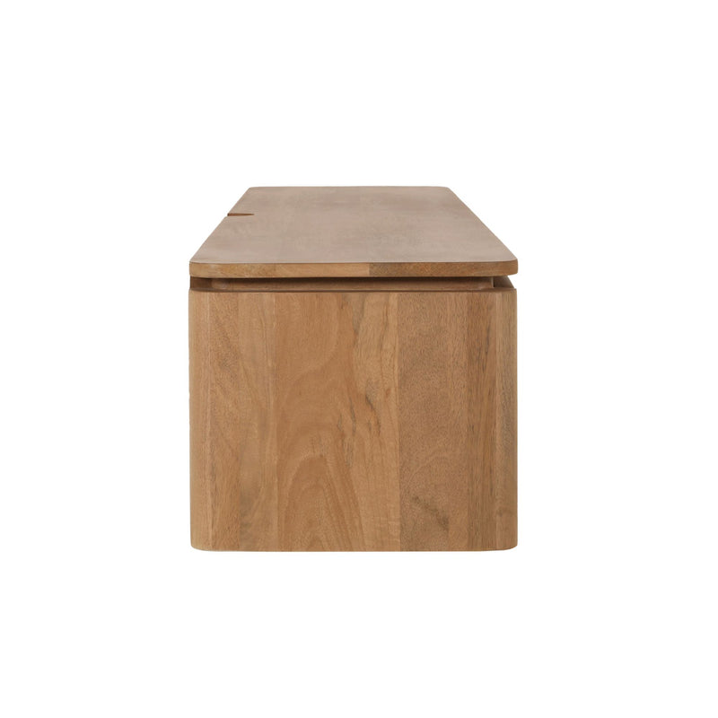Zwevend tv meubel Dallas | Mangohout | 3 deuren | Naturel 165 cm