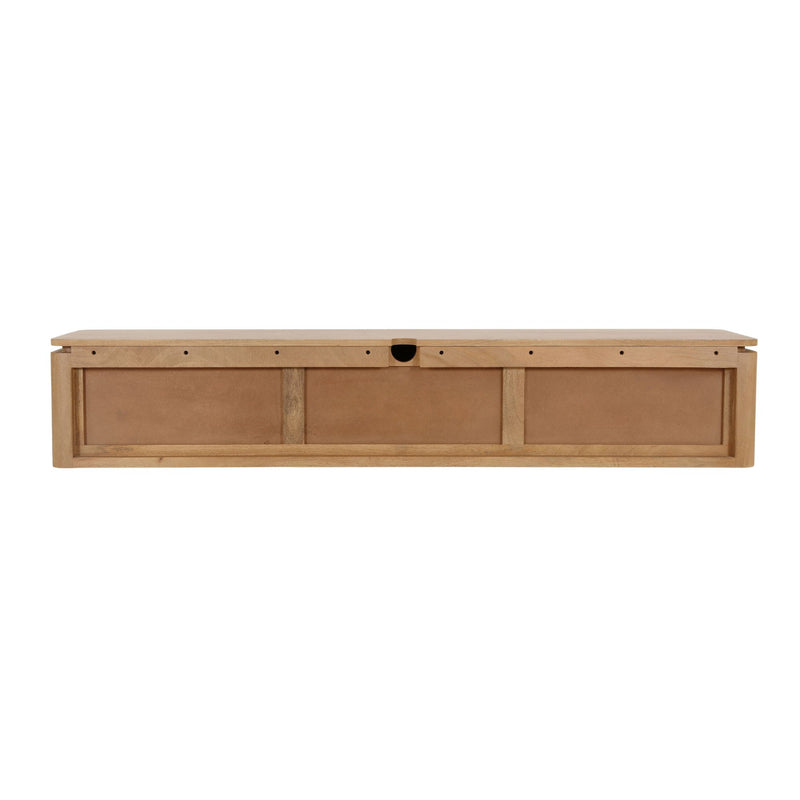 Zwevend tv meubel Dallas | Mangohout | 3 deuren | Naturel 165 cm