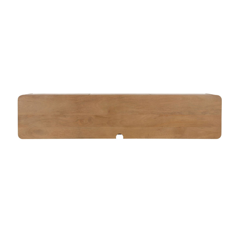Zwevend tv meubel Dallas | Mangohout | 3 deuren | Naturel 165 cm