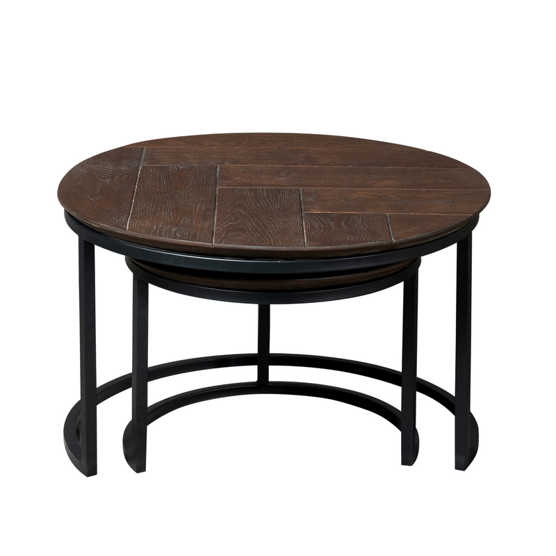 Salontafel Otik | Brown Oak 70 cm Set van 2