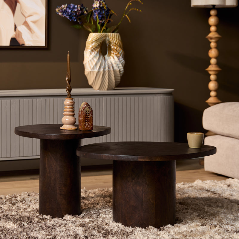 Salontafel Mirre | Brown Set van 2