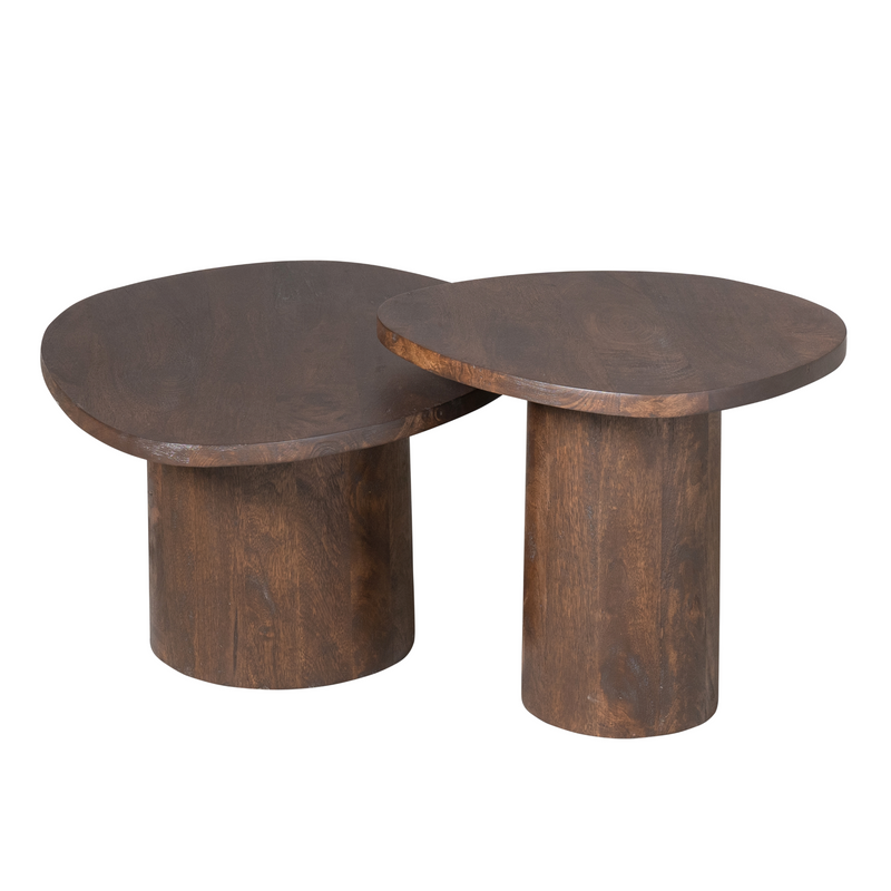 Salontafel Mirre | Brown Set van 2