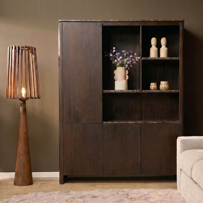 Vakkenkast Dallas Bruin | Mangohout | XL 160 cm