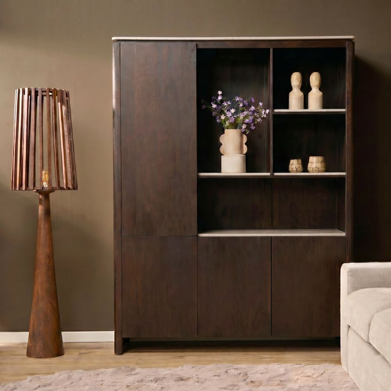 Vakkenkast Dallas Bruin | Mangohout | XL 160 cm