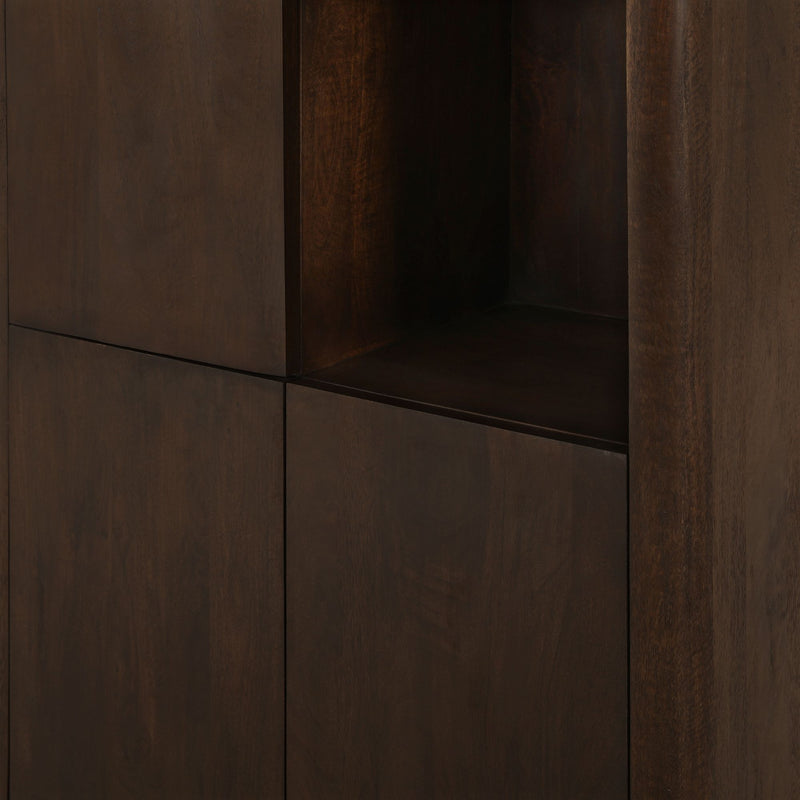 Vakkenkast Dallas | Mangohout | Bruin 90 cm