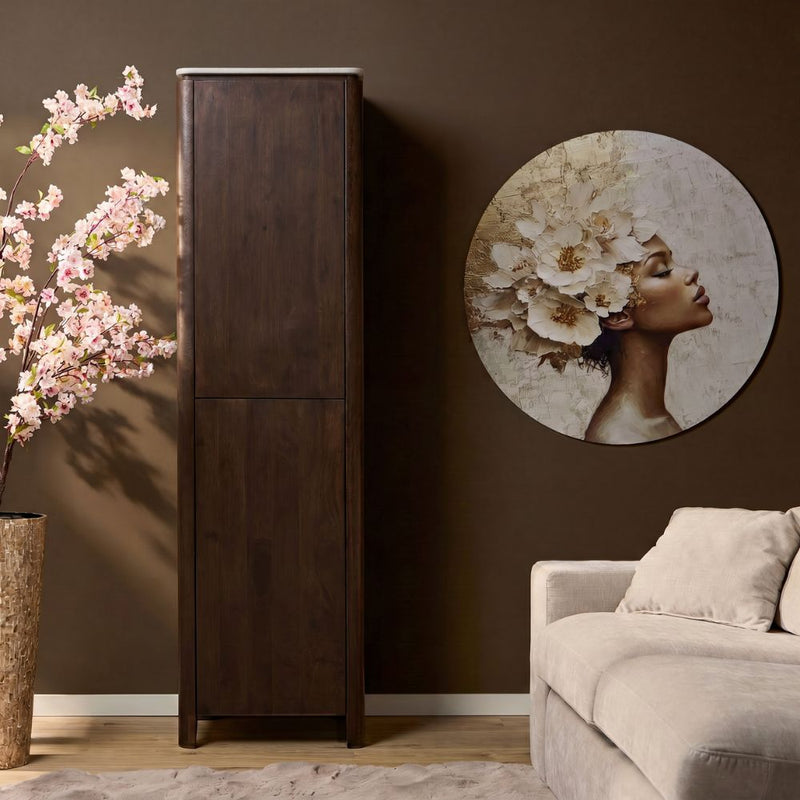 Kabinet kast | Mangohout | Kabinetkast Dallas Bruin 55 cm