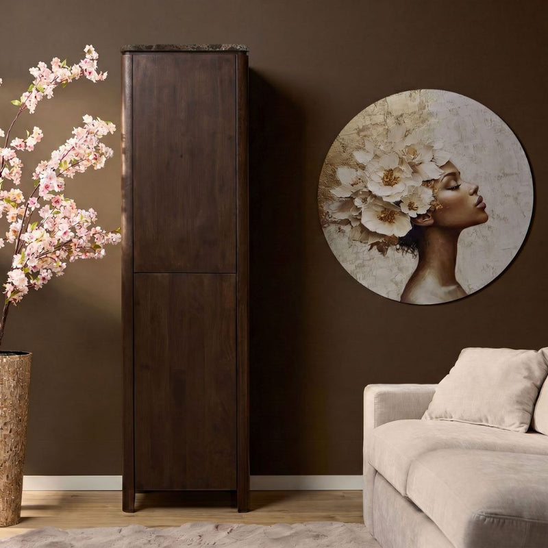 Kabinet kast | Mangohout | Kabinetkast Dallas Bruin 55 cm