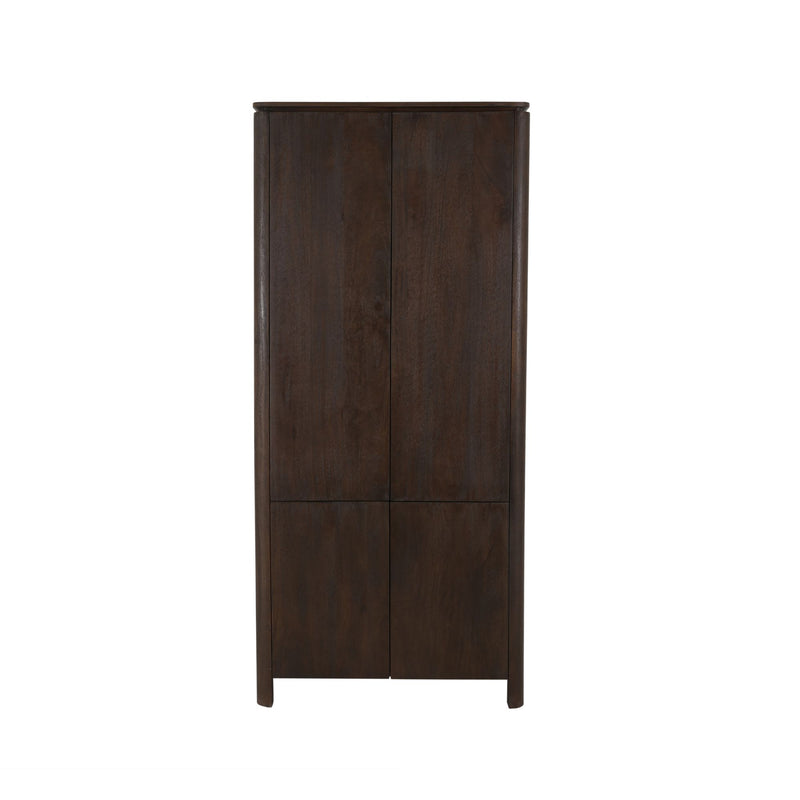 Kabinet kast Dallas Bruin | Mangohout | 2 deuren | 2 vakken | Kabinetkast 90 cm