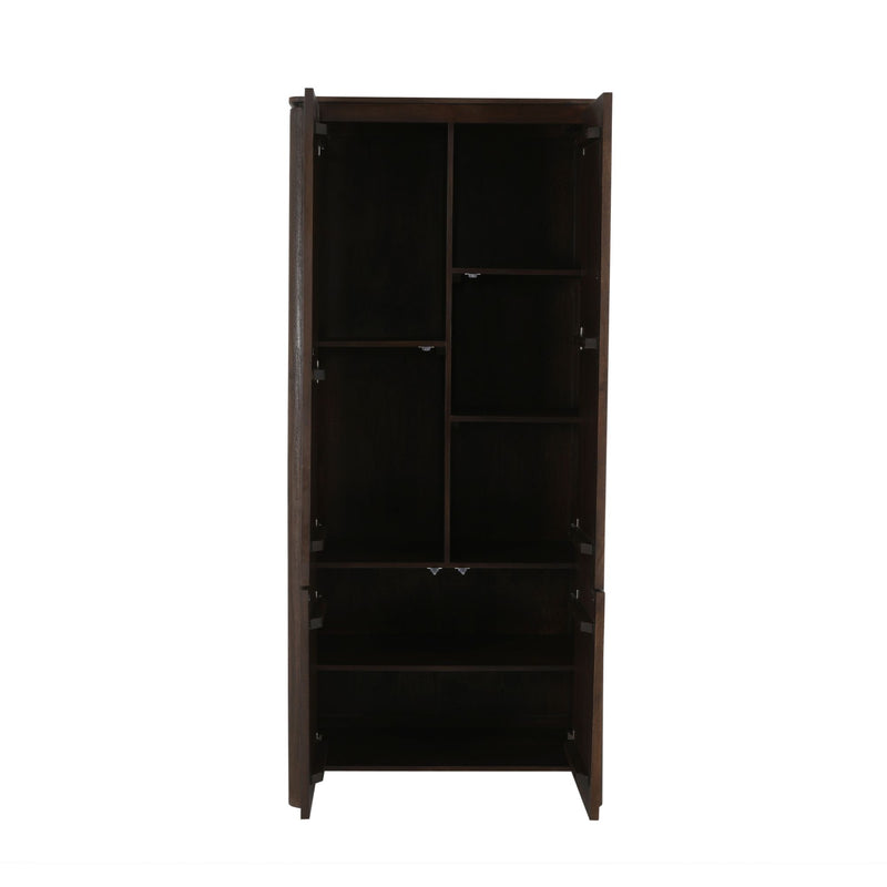 Kabinet kast Dallas Bruin | Mangohout | 2 deuren | 2 vakken | Kabinetkast 90 cm