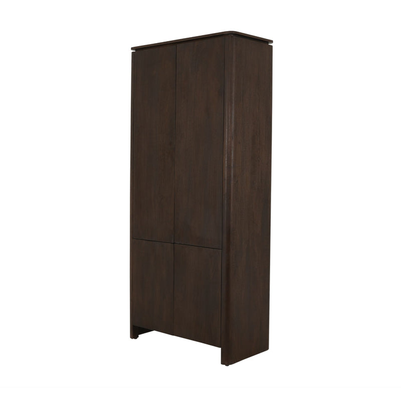 Kabinet kast Dallas Bruin | Mangohout | 2 deuren | 2 vakken | Kabinetkast 90 cm