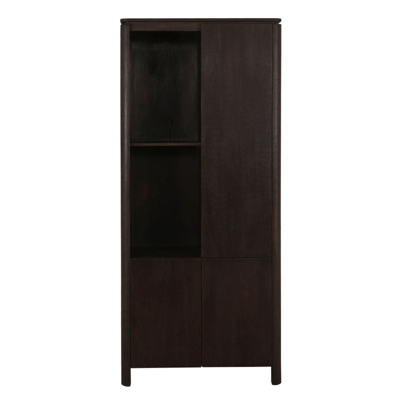 Vakkenkast Dallas Bruin | Mangohout | 2 deuren | 2 vakken | Links 90 cm