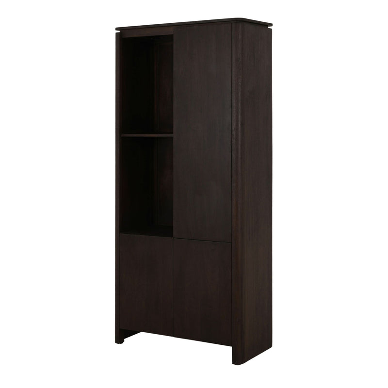 Vakkenkast Dallas Bruin | Mangohout | 2 deuren | 2 vakken | Links 90 cm
