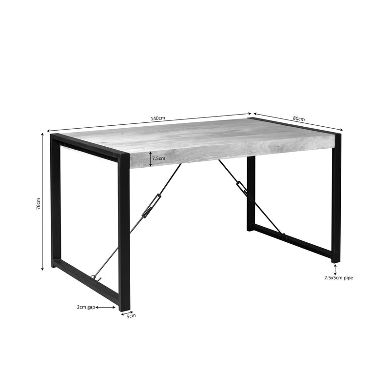 Eettafel Britt | Mangohout | 140 cm