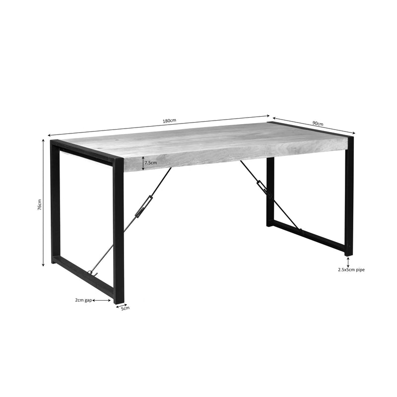 Eettafel Britt | Mangohout | 180 cm