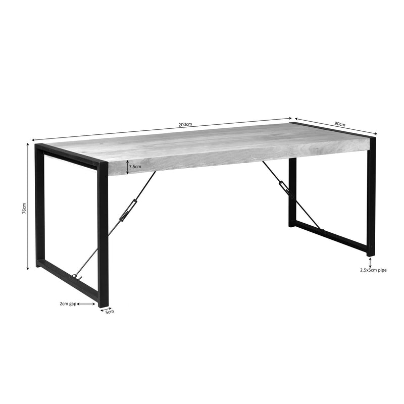 Eettafel Britt | Mangohout | 200 cm