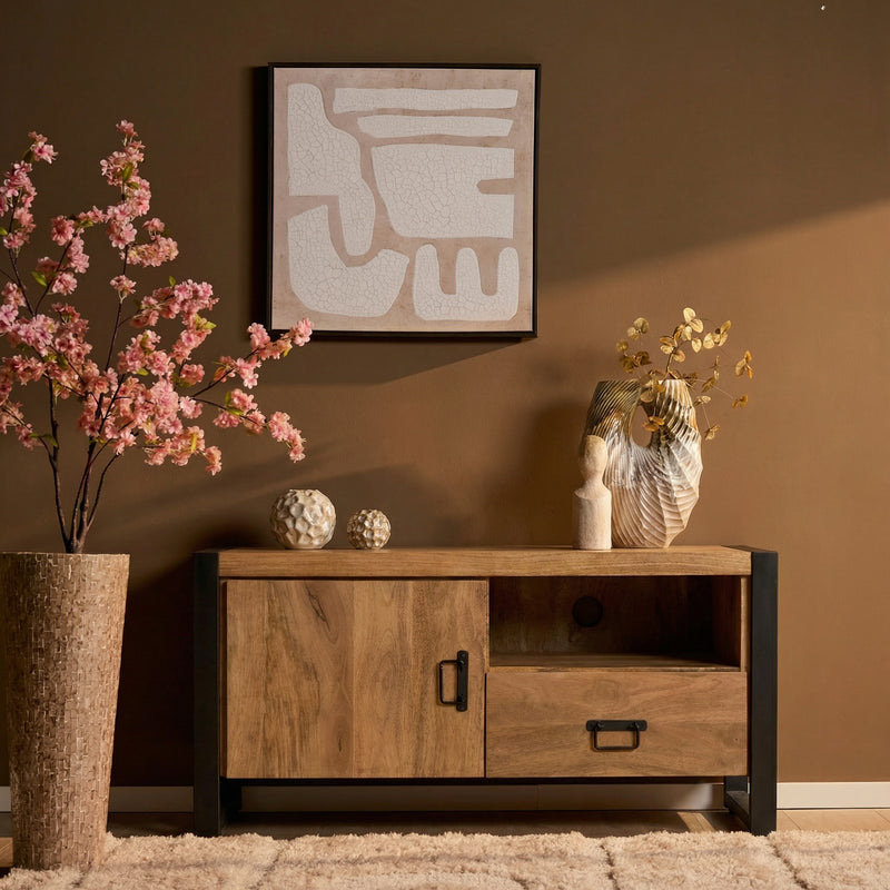 Tv meubel Britt | 110 cm met deur en open vak