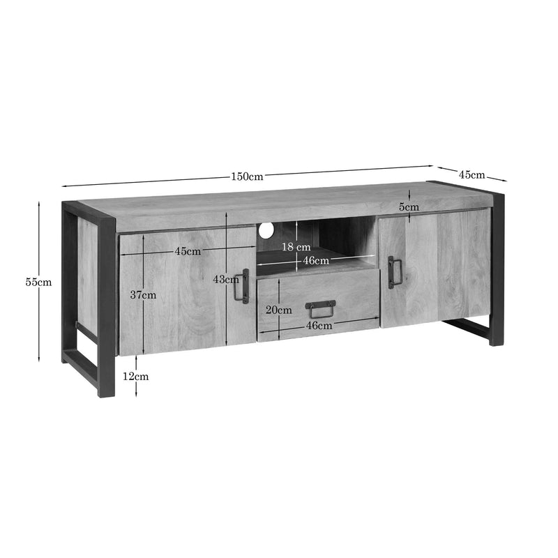Tv meubel Britt | 150 cm met deuren en lade