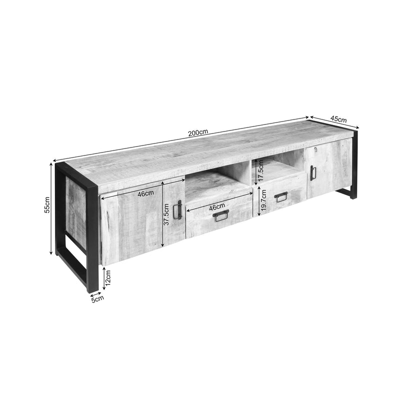 Tv meubel Britt | 200 cm met deuren en lades