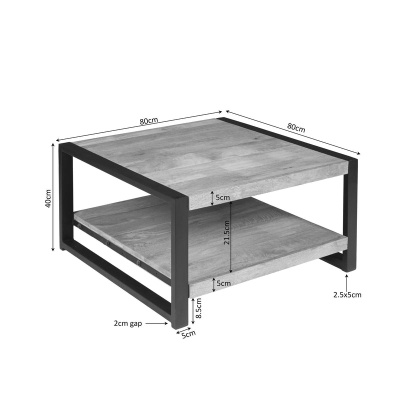 Salontafel Britt | 80x80 cm