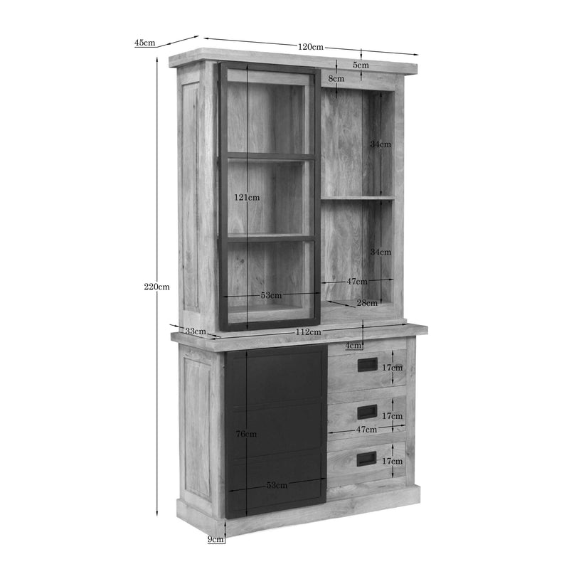Vitrinekast Noa | 120 cm