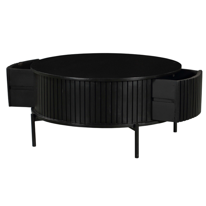 Salontafel Madison Black | 80 cm | Rond