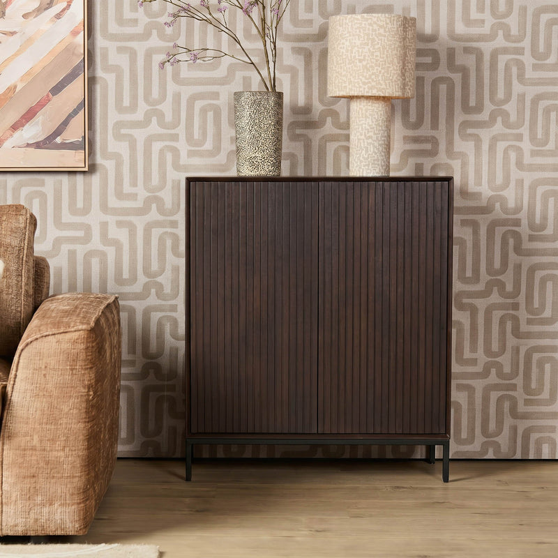 Kabinet kast Madison | Bruin Mangohout 100 cm