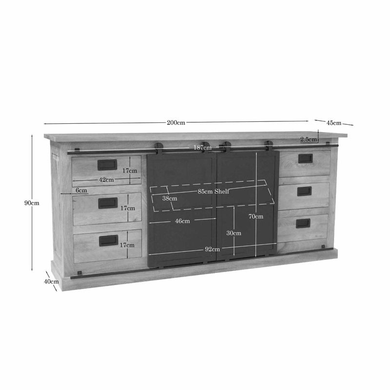 Dressoir Fresno | 6 lades | 200 cm