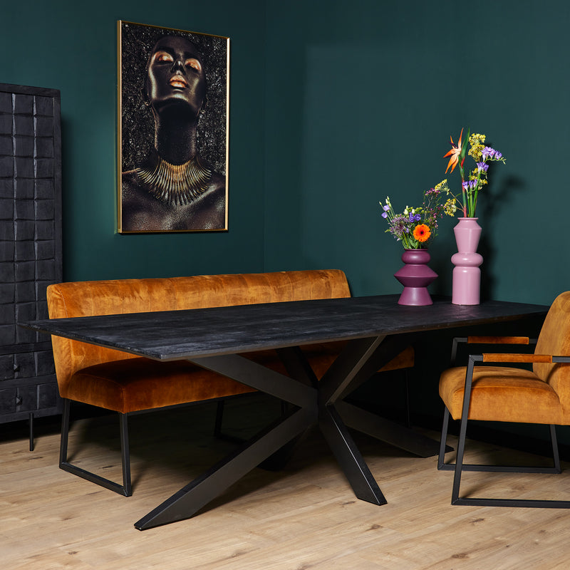 Eettafel New | Mangohout | Rechthoek | Matrixpoot | 240x100cm
