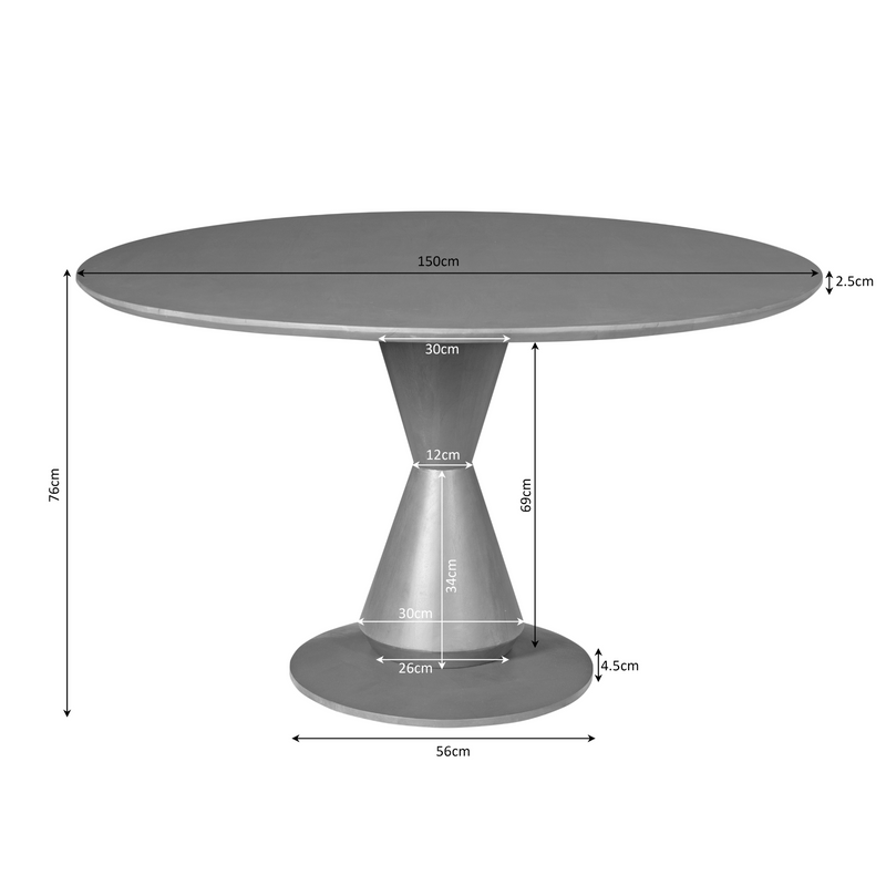 Eettafel Lima | Brown 150 cm Rond
