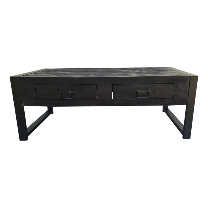 Salontafel Boaz Black met 2 lades | 120 cm