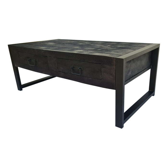 Salontafel Boaz Black met 2 lades | 120 cm