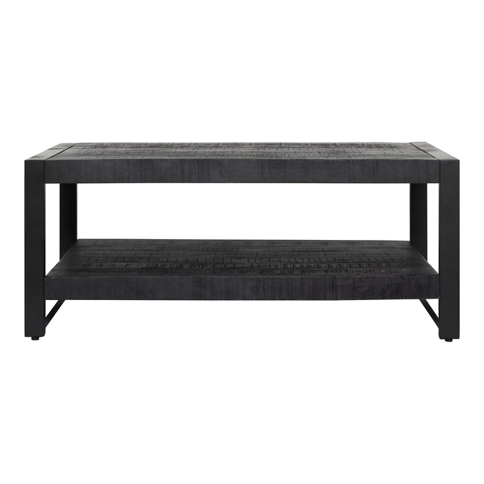 Salontafel Boaz Black met onderblad | 110 cm