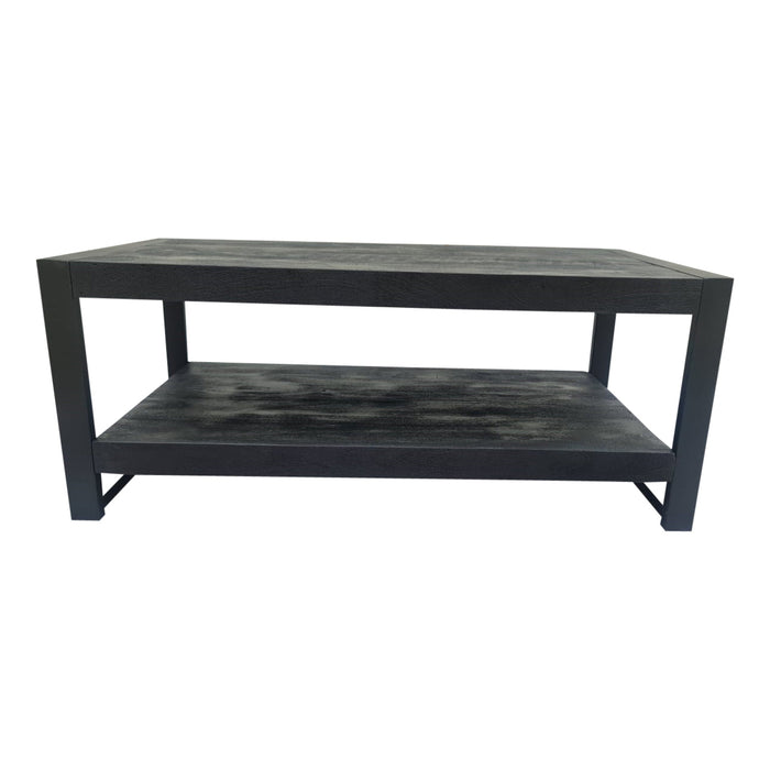 Salontafel Boaz Black met onderblad | 110 cm