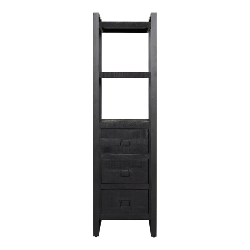 Boekenkast Boaz Black | 3 lades | 55 cm