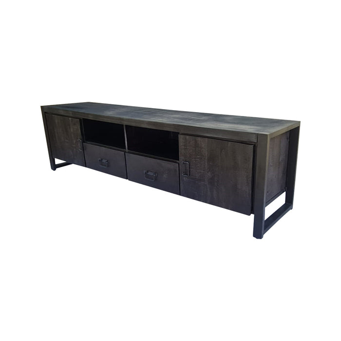 Tv meubel Boaz Black met deuren en lades | 200 cm