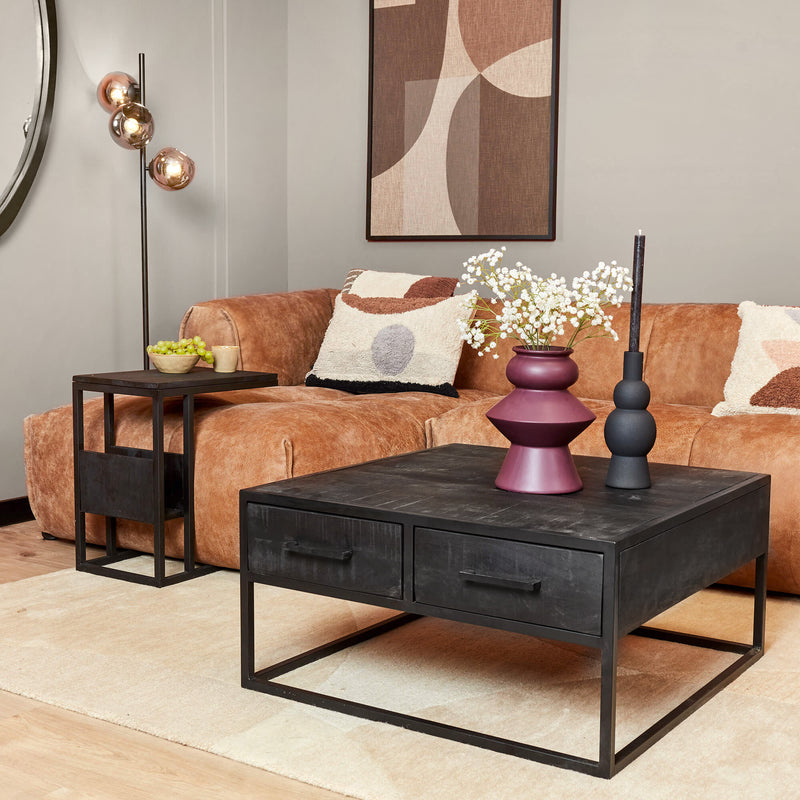 Salontafel Denver Black | 80x80 | Vierkant